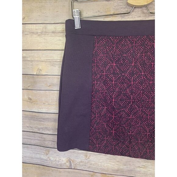 American Eagle NWT Womens 10 Pencil Skirt Purple Pink Panel Style Stretchy Zip - Picture 3 of 8
